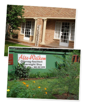 Alte-Welkom Bed and Breakfast Guesthouse in Klerksdorp, South Africa, showing our grounds.