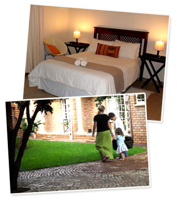 Alte-Welkom Bed and Breakfast Guesthouse in Klerksdorp, South Africa. Showing our bedrooms and grounds.